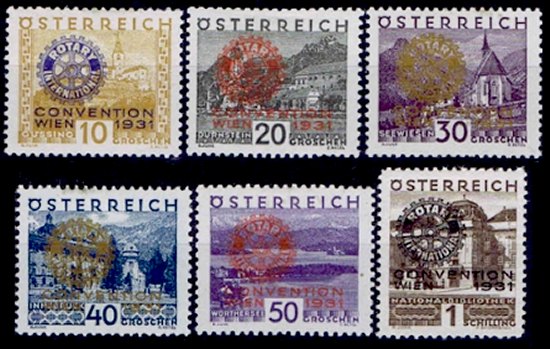 Austria Stamp Yvert 398A/F - Briefmarke Osterreich Michel 518/23 - Click Image to Close